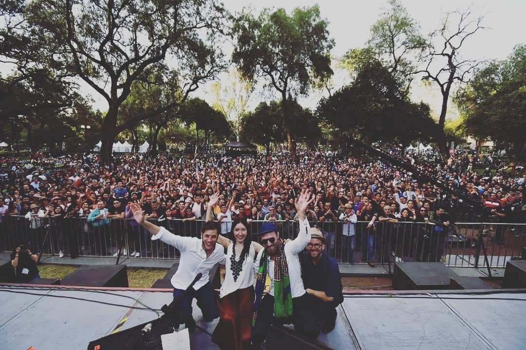 Carolina Katún TEOL on stage at Eurojazz 2019, CENART Mexico City, in front of 7,500 people