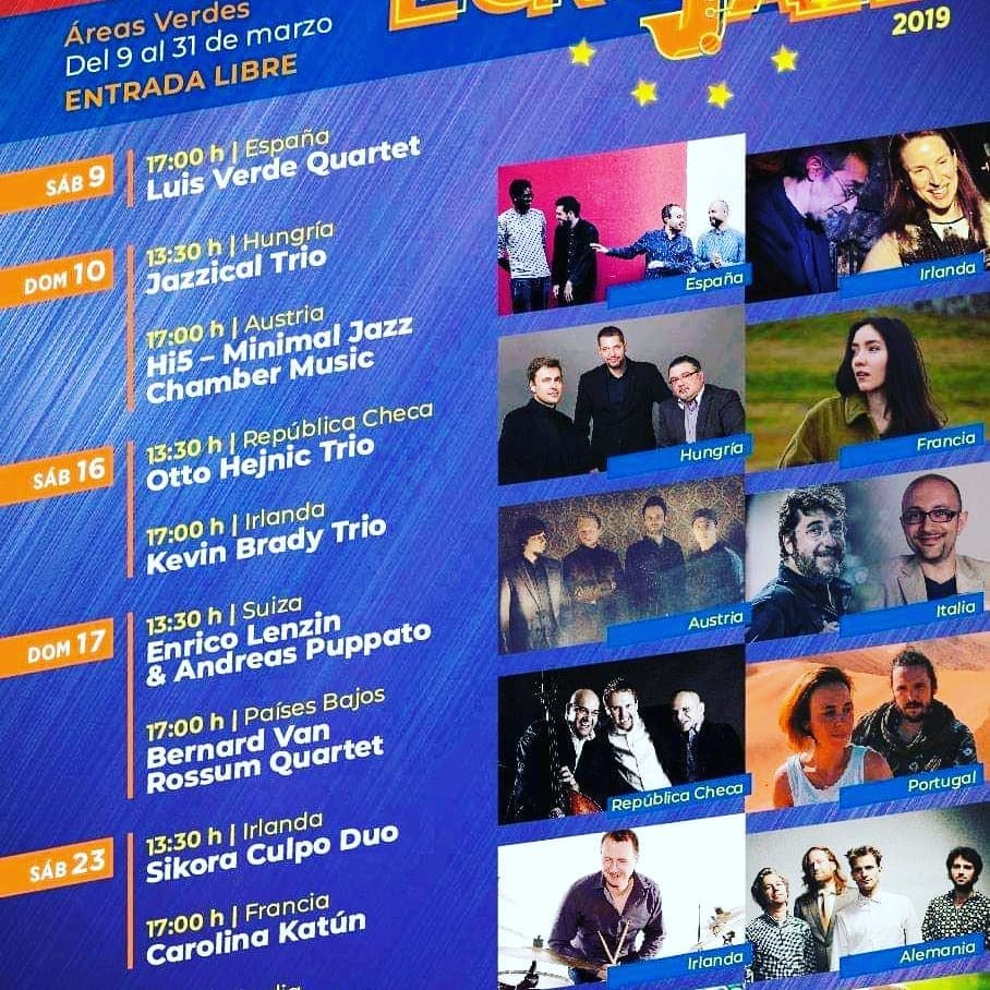 Eurojazz 2019 program at CENART with Sikora Culpo Duo and Carolina Katún