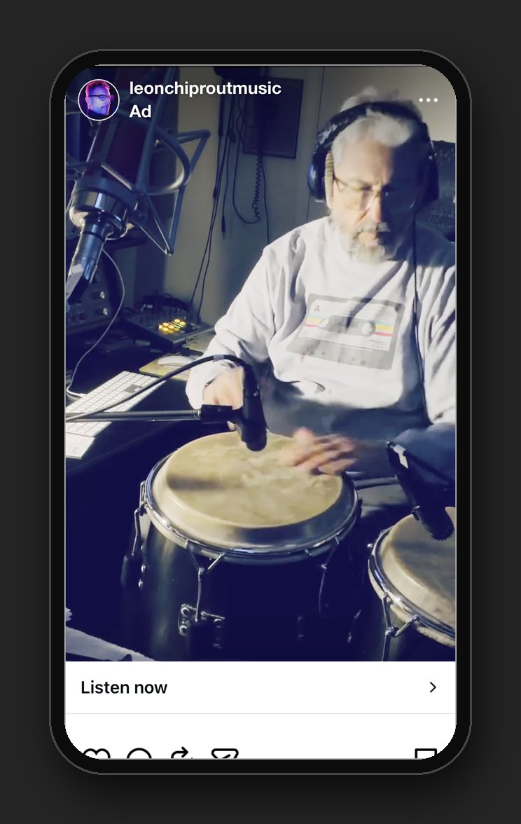 Luis Conte, Ad · Instagram feed · Spotify