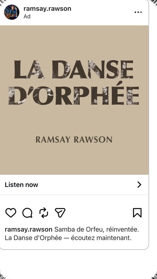 La Danse d’Orphée, Ad · Instagram feed