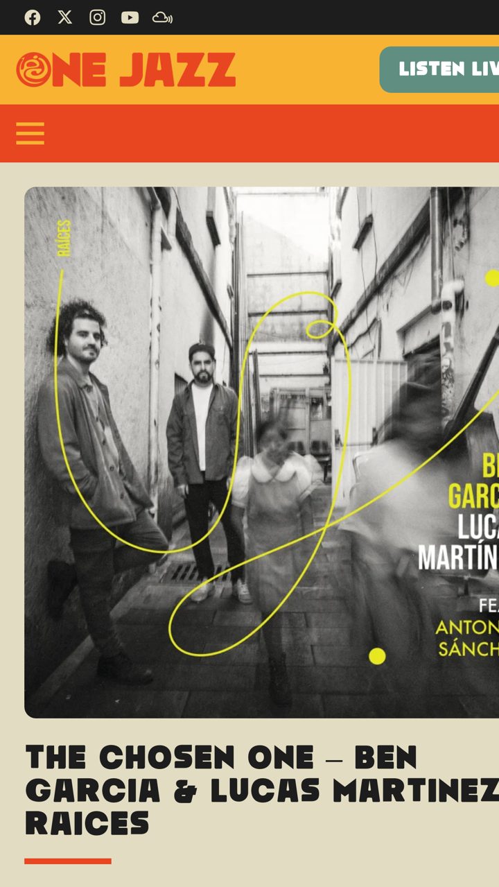 One Jazz The Chosen One feature on Raíces by Ben García and Lucas Martínez
