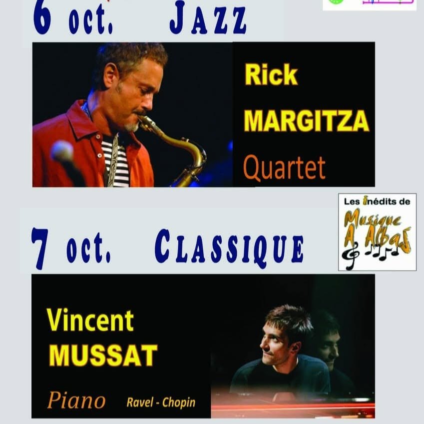 Musique à Albas 2023 poster, Rick Margitza Quartet, October 6